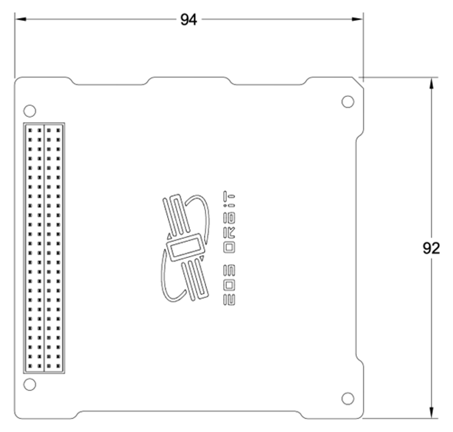 On-Board Computer mechanical drawing